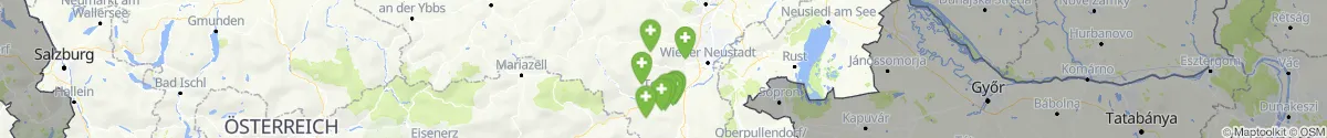 Kartenansicht für Apotheken-Notdienste in der Nähe von Grünbach am Schneeberg (Neunkirchen, Niederösterreich)